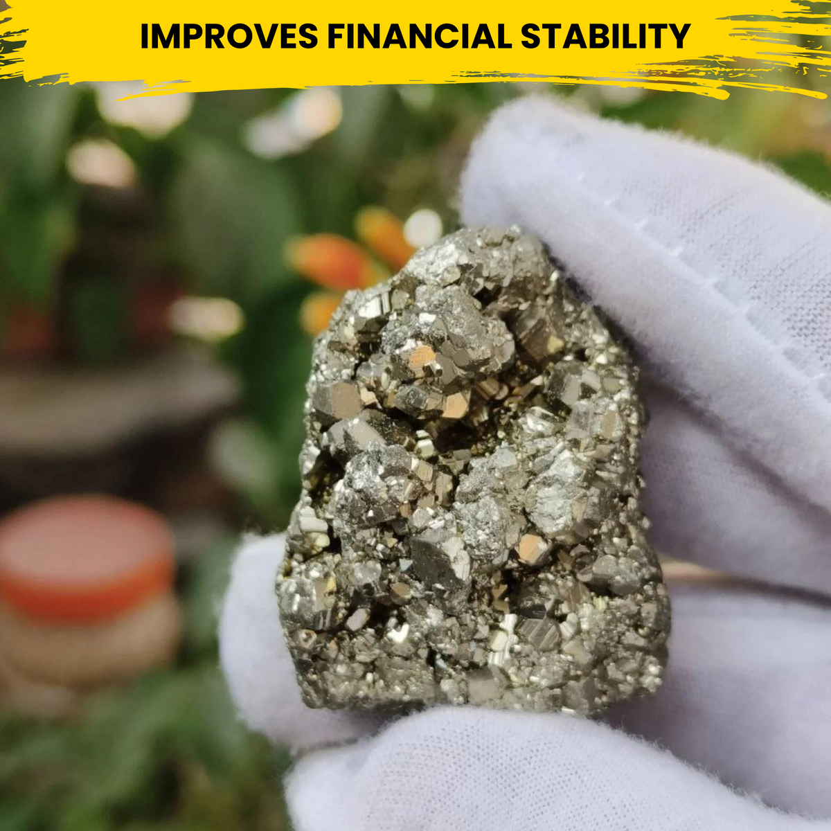 Certified Nature Pyrite Cluster (Money Attraction Stone)