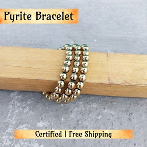 Certified Golden Pyrite Natural Stone Bracelet (BUY 1 GET 1 FREE)
