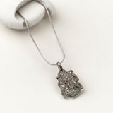 Money Magnet Raw Pyrite Pendant With Chain (Unisex)