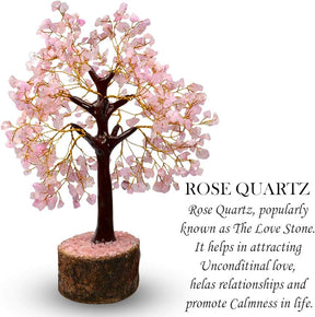 Rose Quartz Crystal Tree Of Life