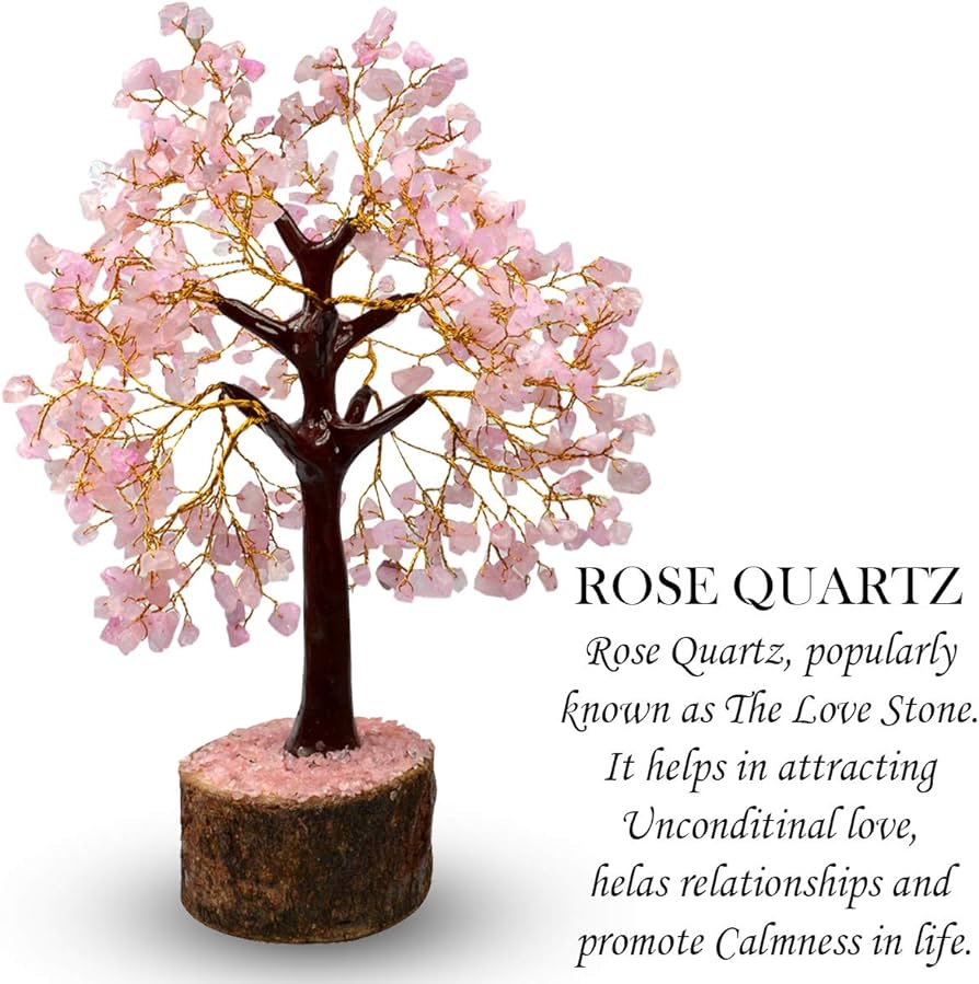 Rose Quartz Crystal Tree Of Life