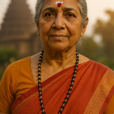 Silver Plated  Karungali Mala - Natural Ebony Wood