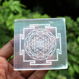 Selenite plate ( Shree yantra )