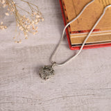 Money Magnet Raw Pyrite Pendant With Chain (Unisex)
