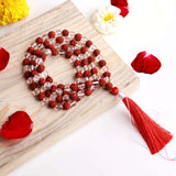 Clear Quartz and Rudraksha Beads Jaap Mala