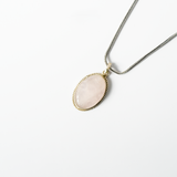 Rose Quartz Pendant With Chain