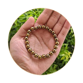 Certified Golden Pyrite Natural Stone Bracelet (BUY 1 GET 1 FREE)