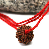 Shiva pendant with 6 Mukhi Rudraksha mala bead, Kartikeya Mars yoga jewelry, big Rudraksh choker, Protection jewellery, Hindu necklace