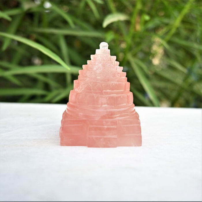 Shree Yantra Rose Quartz Crystal Shri Yantra (100 Gram)