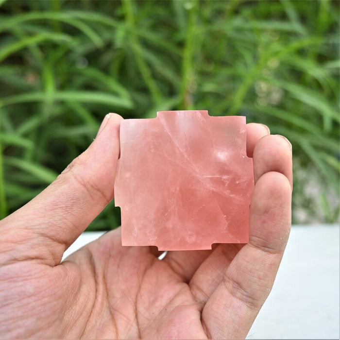 Shree Yantra Rose Quartz Crystal Shri Yantra (100 Gram)