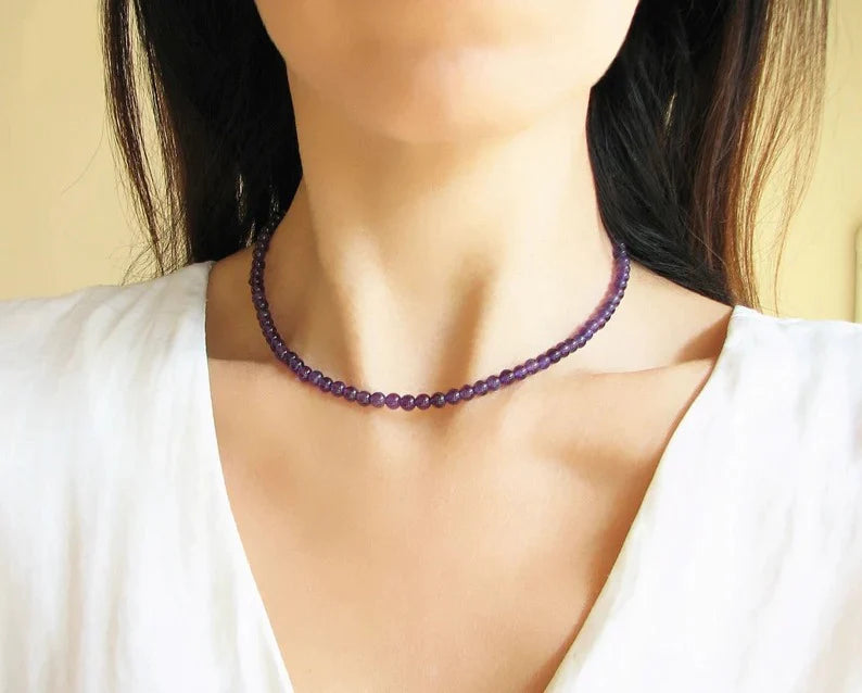 Certified Natural Amethyst Necklace