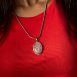 Rose Quartz Pendant With Chain