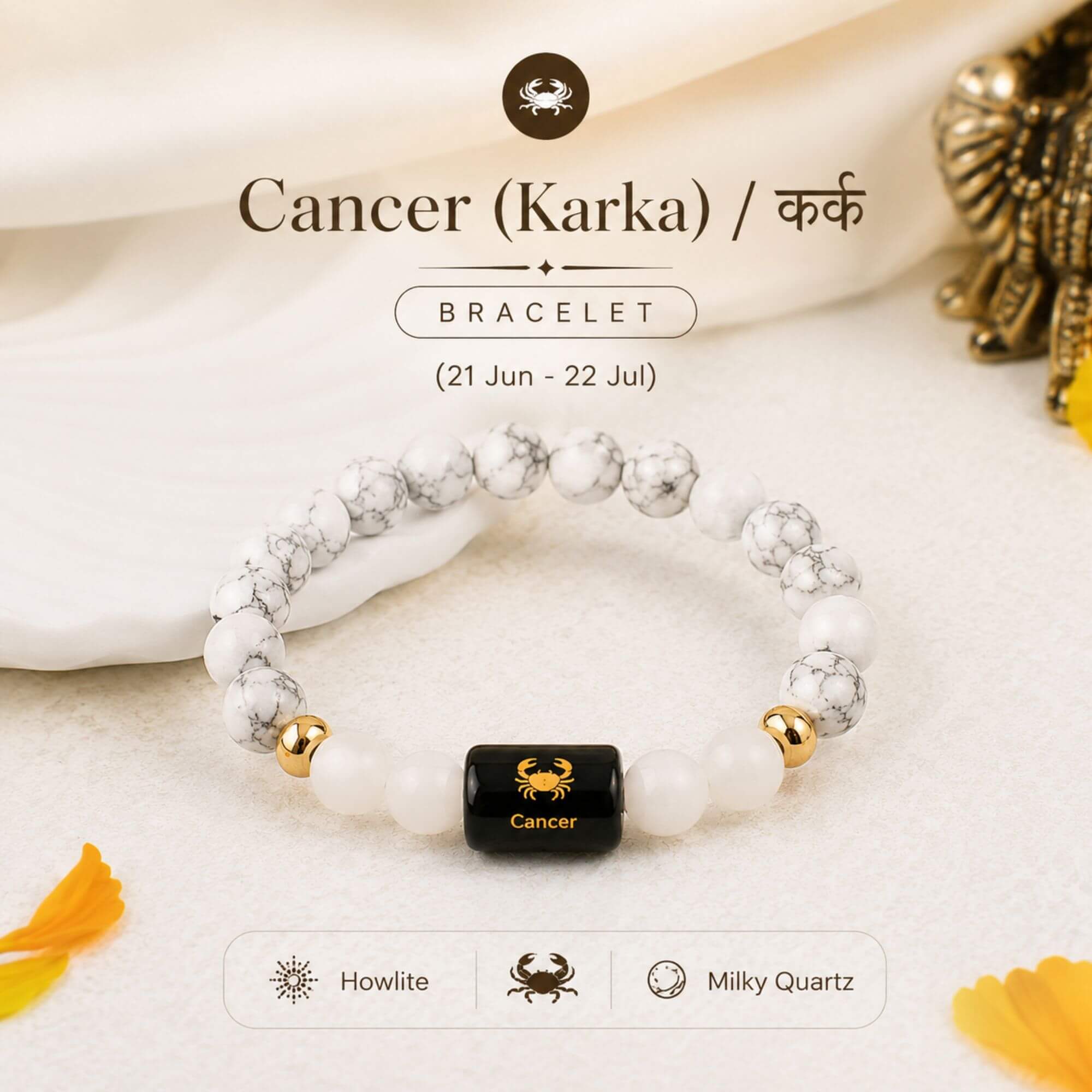 Cancer (कर्क राशि) Zodiac Bracelet