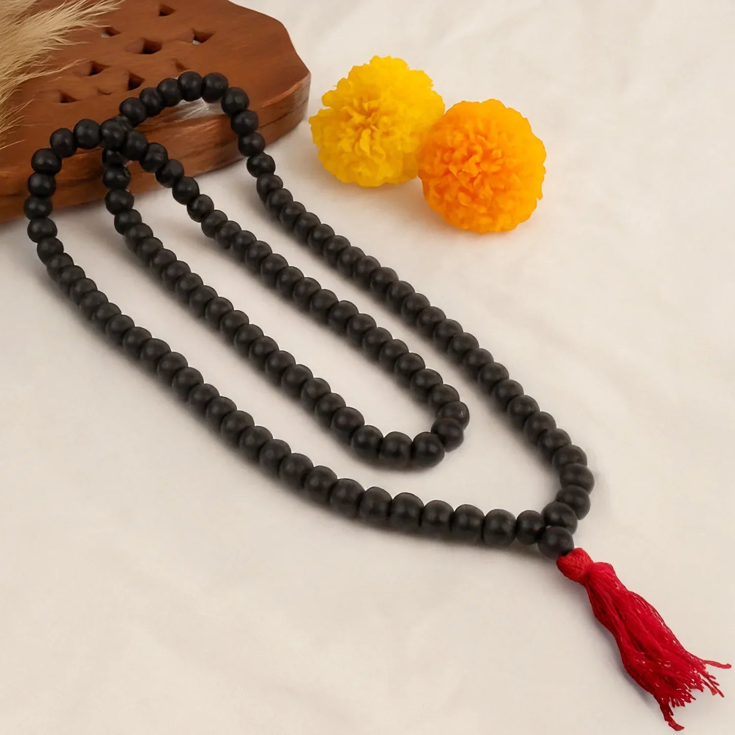 Karungali Mala 8mm – 108+1 Beads (Original Ebony Wood) - Urja Ghar