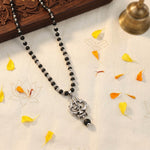 Karungali Mala with Om Shiva Trishul Pendant - Urja Ghar