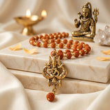OM Shiva Trishool Rudraksha Necklace - 54 Beads
