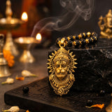 Gold Plated Bajrangbali Karungali Necklace - Urja Ghar