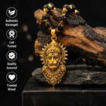 Gold Plated Bajrangbali Karungali Necklace - Urja Ghar