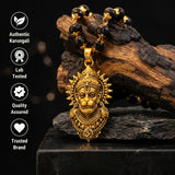 Gold Plated Bajrangbali Karungali Necklace - Urja Ghar