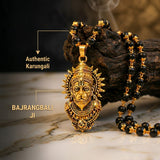 Gold Plated Bajrangbali Karungali Necklace - Urja Ghar