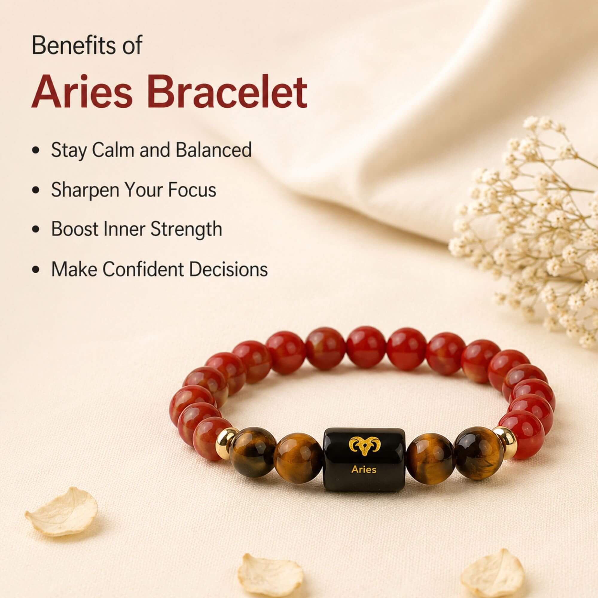 Aries (मेष राशि) Zodiac Bracelet