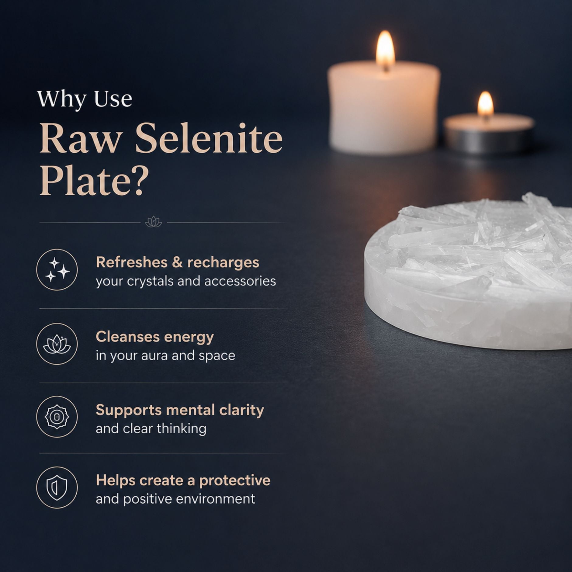 Raw Selenite Plate