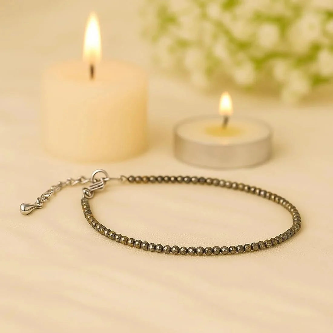 Raw Pyrite Anklet - Urja Ghar