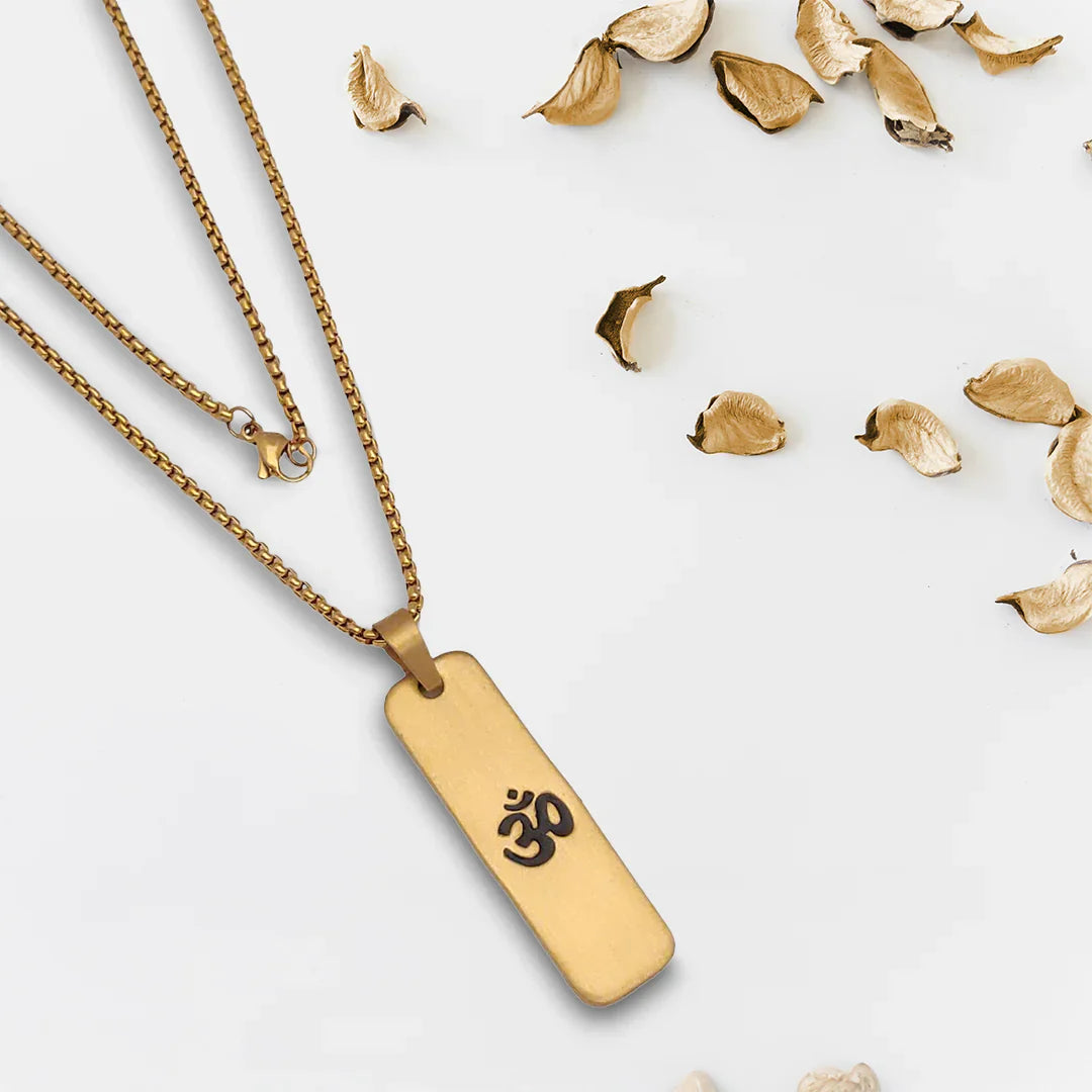 Gold Plated Om Pendant