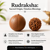OM Shiva Trishool Rudraksha Necklace - 54 Beads