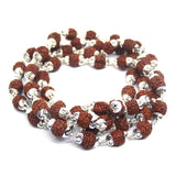 5 Mukhi Rudraksha Mala In Silver