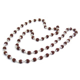 5 Mukhi Rudraksha Mala In Silver