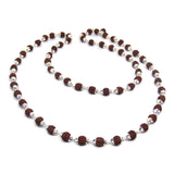 5 Mukhi Rudraksha Mala In Silver