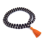 Rudraksha Mala 72 +1 Beads in Silver Caps