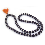 Rudraksha Mala 72 +1 Beads in Silver Caps