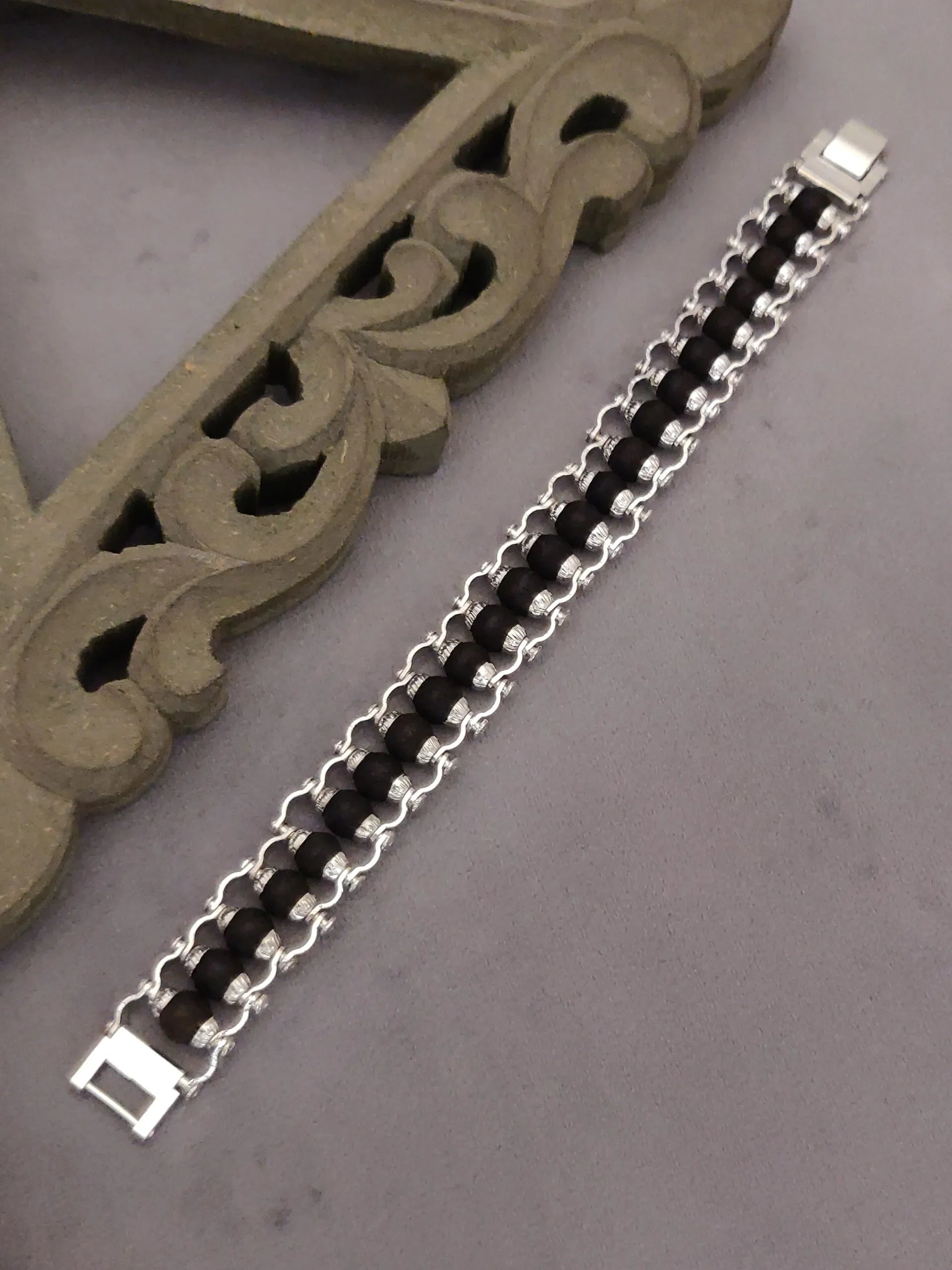Silver Plated Karungali Bracelet
