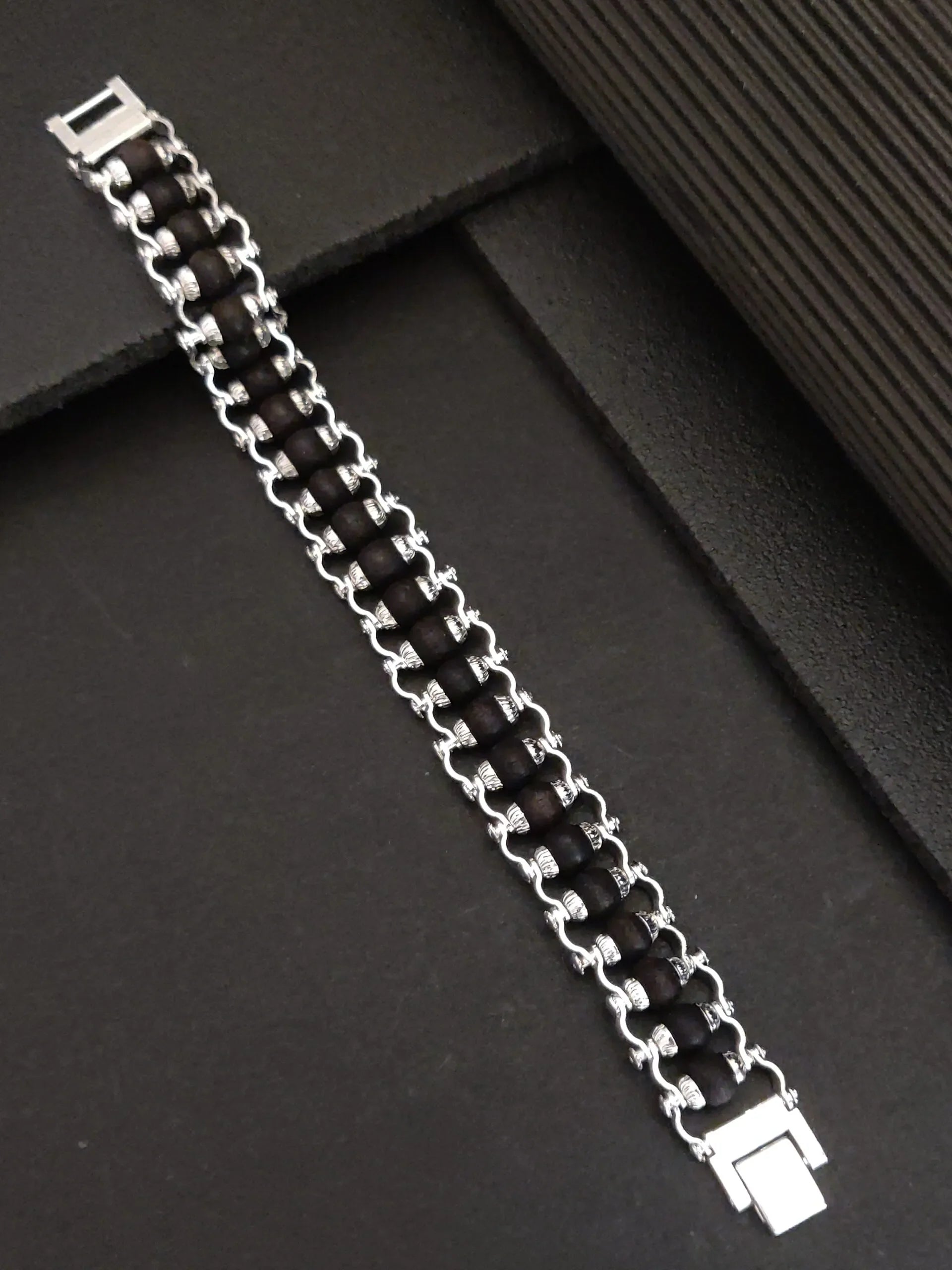 Silver Plated Karungali Bracelet