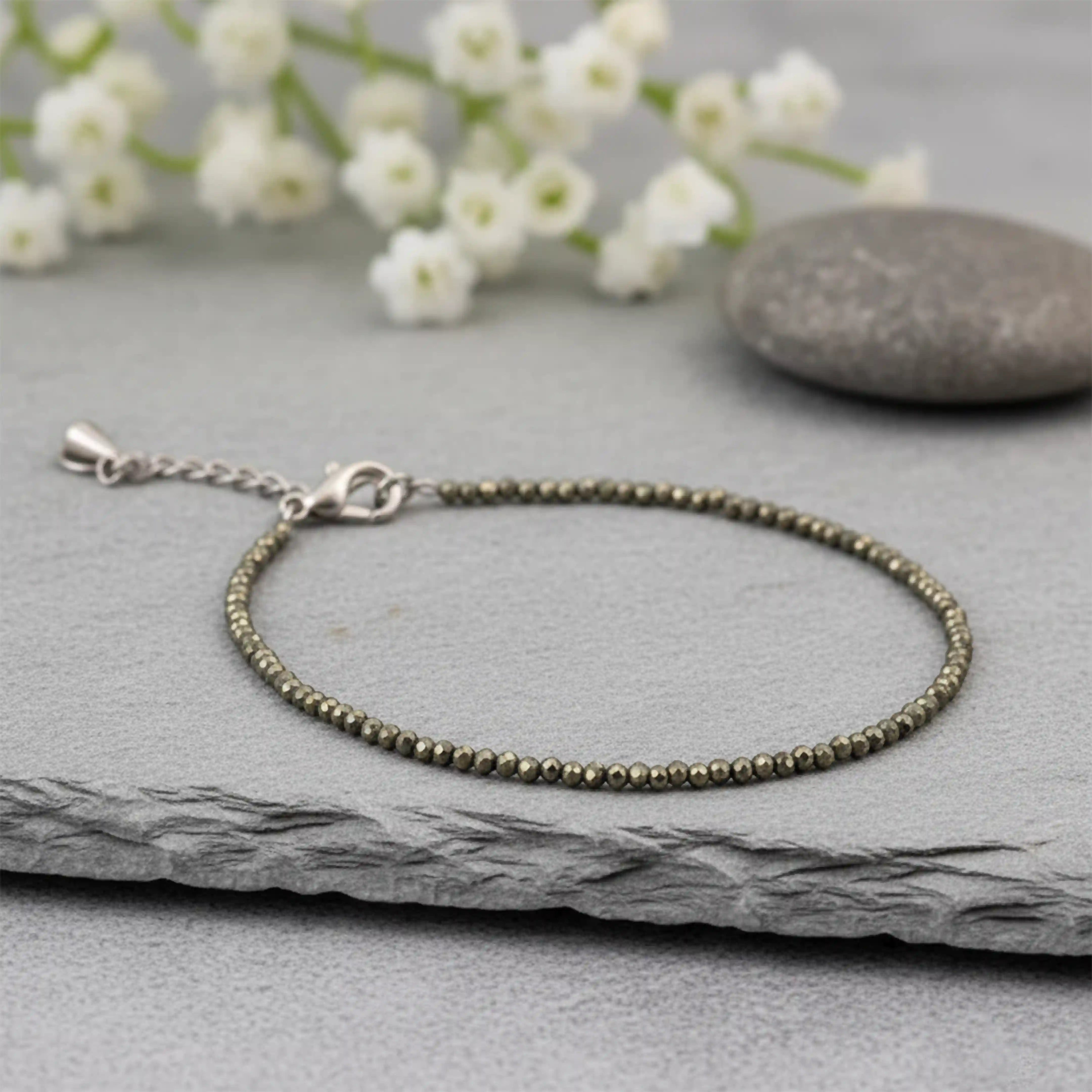 Raw Pyrite Anklet - Urja Ghar