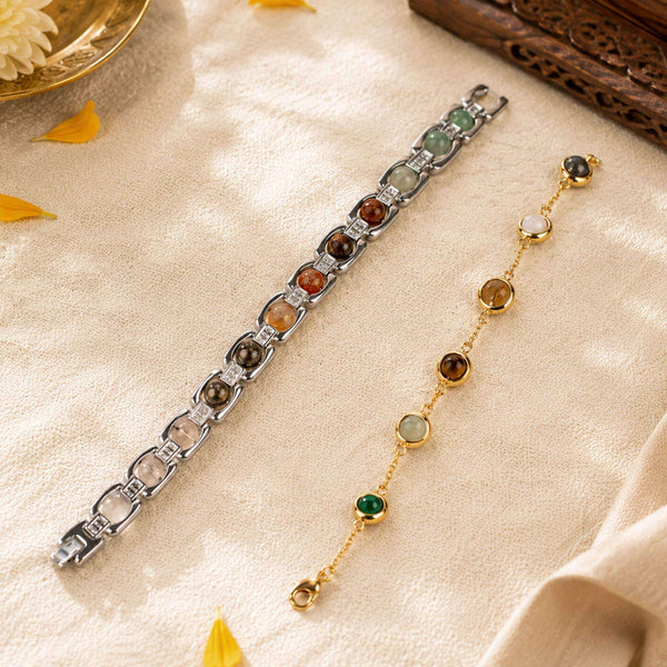 Metal Dhan Yog Couple Bracelet Combo