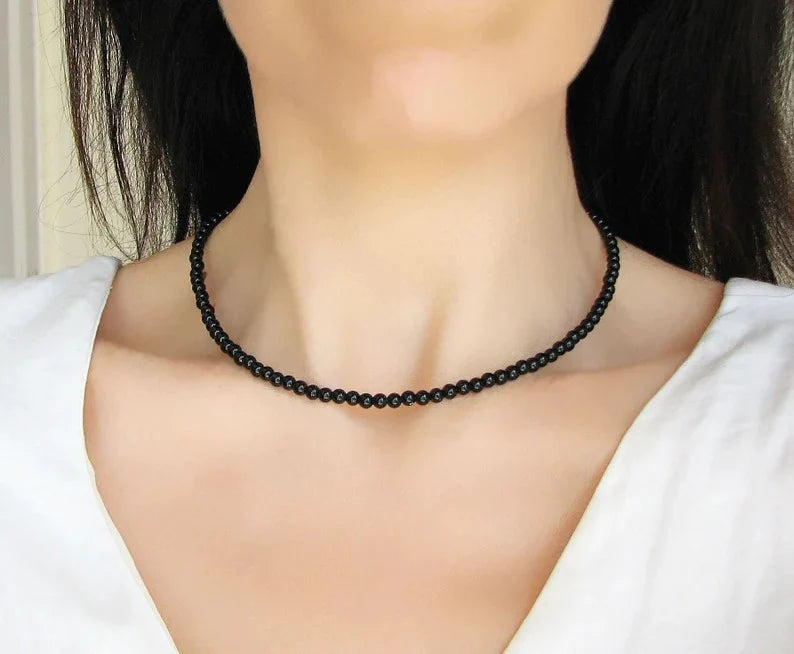 Natural Black Tourmaline Necklace