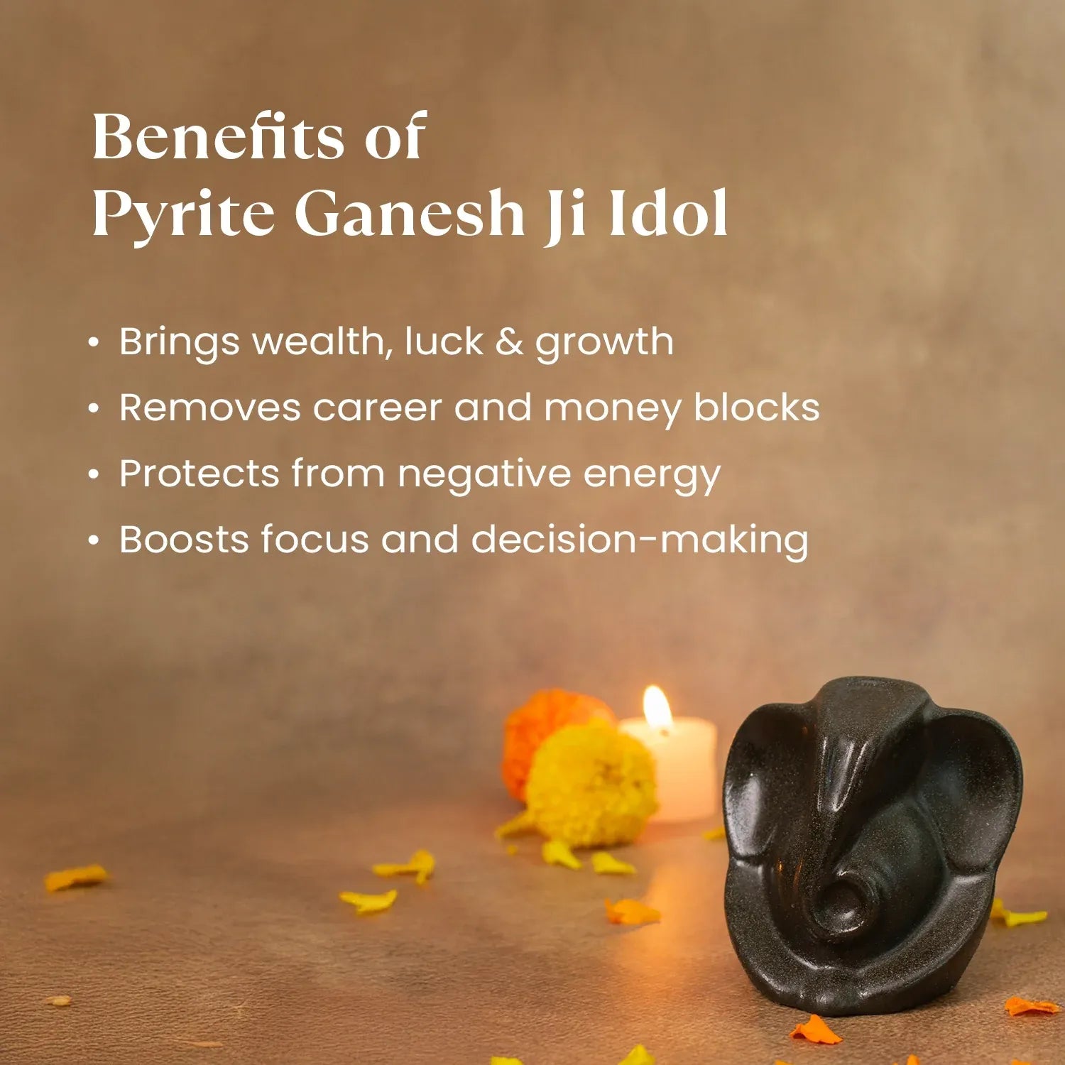 Pyrite Ganesha Ji Murti - Urja Ghar