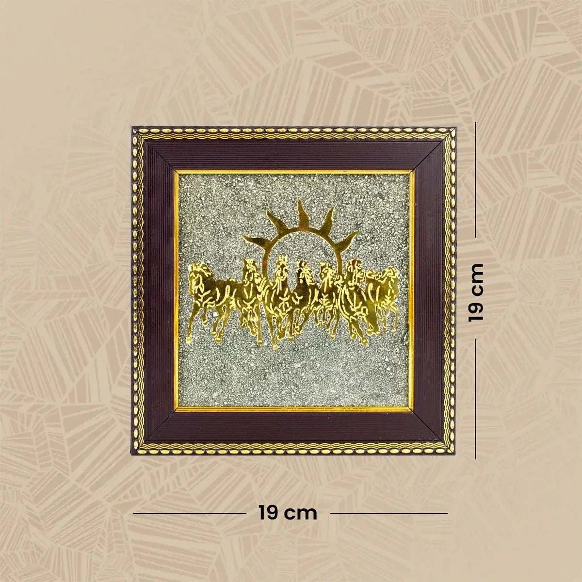 7 Horses on Raw Pyrite Frame - Urja Ghar