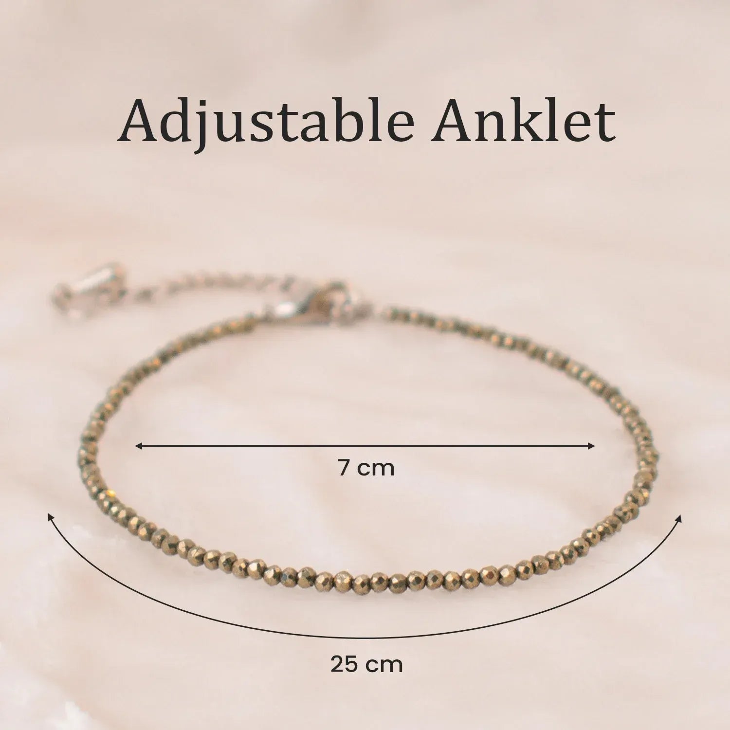 Raw Pyrite Anklet - Urja Ghar