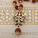OM Shiva Trishool Rudraksha Necklace
