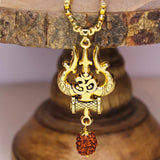 OM Shiva Trishool Rudraksha Necklace