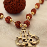 OM Shiva Trishool Rudraksha Necklace